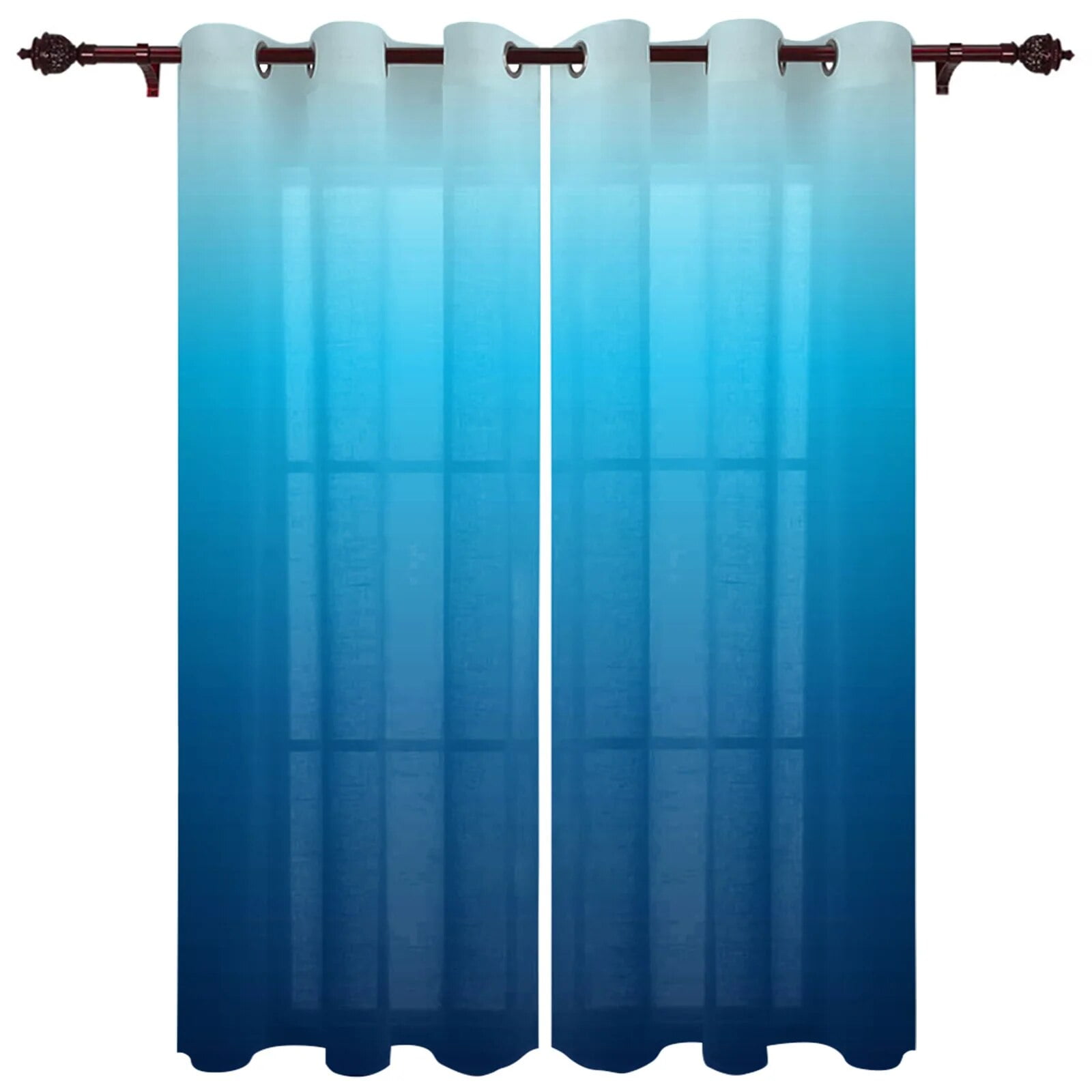 Exquisite Window Curtain Gradient Watercolor Fresh Boys And Girls