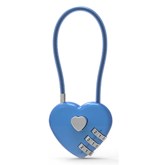 Exquisite Wire Rope Combination Lock Digital Padlock Zinc Alloy Padlock Heart Password Lock Coded Handbag Mini Padlock