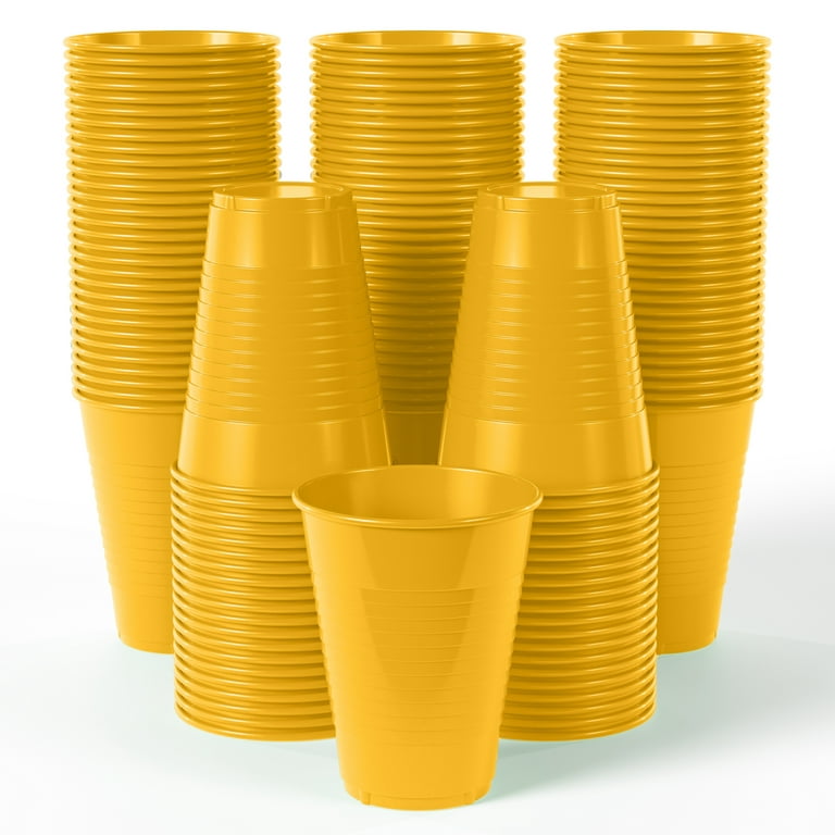 240 Cups, 12 oz. Clear with Metallic Gold Rim Round Tumblers