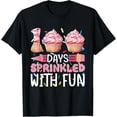 thumbnail image 1 of Exquisite and comfortable-100 Days Sprinkled With Fun Cupcake 100th Day Of School Girl T-Shirt, 1 of 4