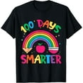 thumbnail image 1 of Exquisite and comfortable-100 Days of School Rainbow 100 Days Smarter Teacher Kid Girl T-Shirt, 1 of 4