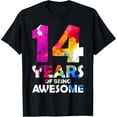 thumbnail image 1 of Exquisite and comfortable-14 YEARS OF BEING AWESOME 14TH BIRTHDAY T-Shirt, 1 of 4