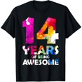 thumbnail image 1 of Exquisite and comfortable-14 YEARS OF BEING AWESOME 14TH BIRTHDAY T-Shirt, 1 of 6