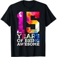 thumbnail image 1 of Exquisite and comfortable-15 YEARS OF BEING AWESOME 15TH BIRTHDAY T-Shirt, 1 of 4