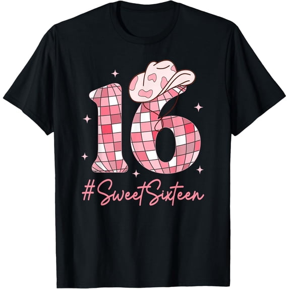 Exquisite and comfortable-16 Sweet Sixteen Western Rodeo 16th Birthday Girl Teen T-Shirt