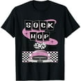 thumbnail image 1 of Exquisite and comfortable-1950s Sock Hop Dance Party Retro 50s Costume Rockabilly Pink T-Shirt, 1 of 4