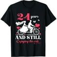 thumbnail image 1 of Exquisite and comfortable-24th Wedding Anniversary Party 24 Years Still Enjoy The Ride T-Shirt, 1 of 4
