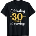 thumbnail image 1 of Exquisite and comfortable-30 Years Of Marriage Est. 1995 2025 30th Wedding Anniversary T-Shirt, 1 of 4