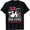 thumbnail image 1 of Exquisite and comfortable-35th Wedding Anniversary Party 35 Years Still Enjoy The Ride T-Shirt, 1 of 4