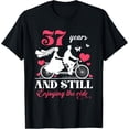 thumbnail image 1 of Exquisite and comfortable-37th Wedding Anniversary Party 37 Years Still Enjoy The Ride T-Shirt, 1 of 4
