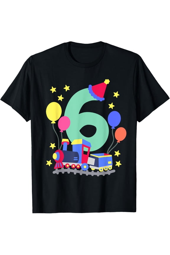 Exquisite and comfortable-6th Birthday Train Lovers I'm 6 Boys Kids Six Years Old T-Shirt