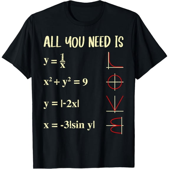 Exquisite and comfortable-All you need is Love Maths Functions Graphen Mathematician T-Shirt