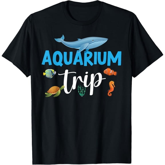 Exquisite and comfortable-Aquarium Trip Ocean Animals Crew T-Shirt