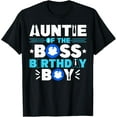 thumbnail image 1 of Exquisite and comfortable-Auntie Of The Boss Birthday Boy Baby Decor Family Matching T-Shirt, 1 of 4