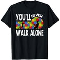 thumbnail image 1 of Exquisite and comfortable-Autism Awareness You Will Never Walk-Alone Support Autism T-Shirt, 1 of 4