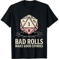 thumbnail image 1 of Exquisite and comfortable-Bad Rolls Make Good Stories RPG Gamer Family Matching Game T-Shirt, 1 of 4