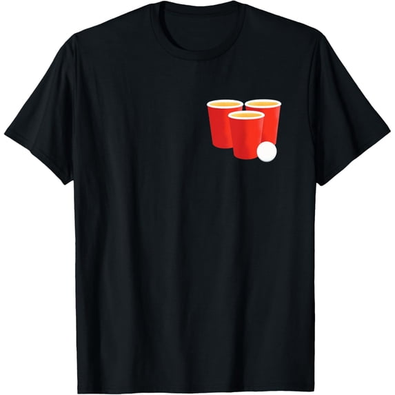 Exquisite and comfortable-Beer Pong Mug Sauf Shirt Hobby Drinker Red Cups T-Shirt
