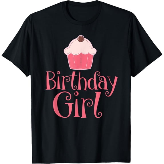 Exquisite and comfortable-Birthday Cute Pink Cupcake T Shirt - Cake Girl Kids Womans