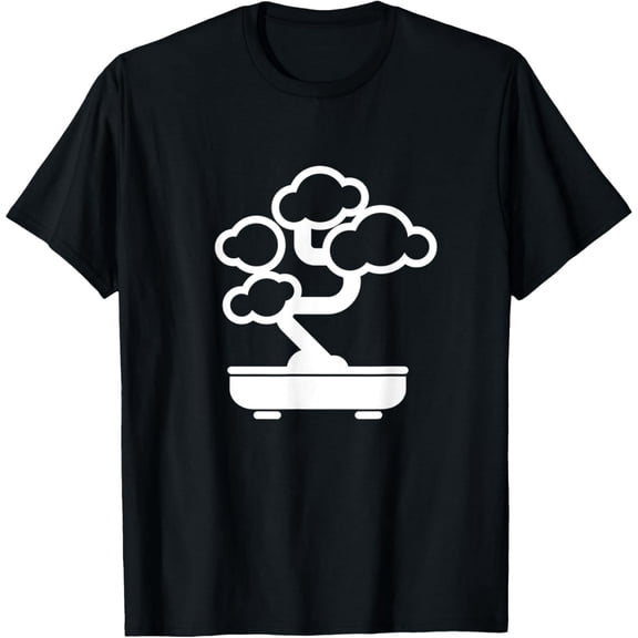 Exquisite and comfortable-Bonsai Japan Tree Silhouette Logo T-Shirt