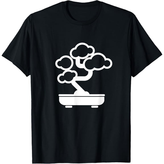 Exquisite and comfortable-Bonsai Japan Tree Silhouette Logo T-Shirt