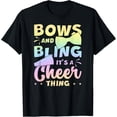 thumbnail image 1 of Exquisite and comfortable-Bows Bling Cheer Thing Cheerleading Homecoming T-Shirt, 1 of 4
