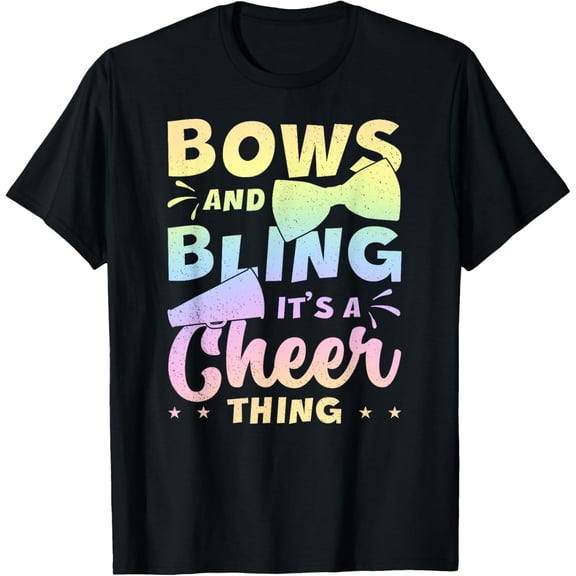 Exquisite and comfortable-Bows Bling Cheer Thing Cheerleading Homecoming T-Shirt