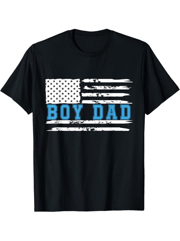 Exquisite and comfortable-Boy Dad Proud Dad Of Boy Father of Boy Shirt For Dad US Flag T-Shirt