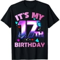 thumbnail image 1 of Exquisite and comfortable-Butterflies - Girls and Boys - It′s My 17th Birthday T-Shirt, 1 of 4