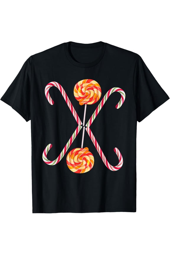 Exquisite and comfortable-Candy Cane Sweets Lollies Shirt for Kids Girls Toddler T-Shirt