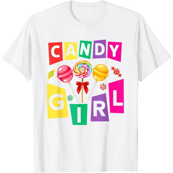 Exquisite and comfortable-Candy Girls Candy Lollipop Lover Sweet Party National Day T-Shirt