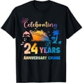 thumbnail image 1 of Exquisite and comfortable-Celebrating 24 Years Anniversary Cruise 24th Wedding Couples T-Shirt, 1 of 4