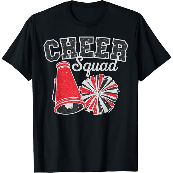 Exquisite and comfortable-Cheer Squad Funny Cheerleader Cheerleading Red Women Girl T-Shirt