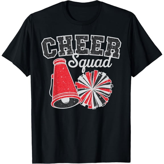 Exquisite and comfortable-Cheer Squad Funny Cheerleader Cheerleading Red Women Girl T-Shirt