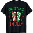 thumbnail image 1 of Exquisite and comfortable-Christmas In July Flip Flop Xmas In July Decorations Party T-Shirt, 1 of 4