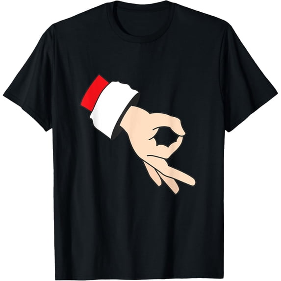 Exquisite and comfortable-Circle Game Gotcha Inappropriate Christmas Santa Ok Hand T-Shirt