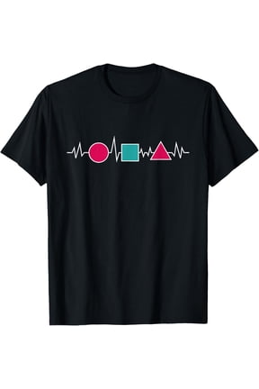 Exquisite and comfortable-Circle Square Triangle Game Heartbeat Gaming Gamer T-Shirt