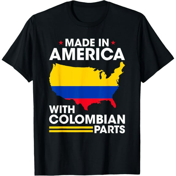 Exquisite and comfortable-Colombia Roots American Grown USA Flag Colombia Flag T-Shirt