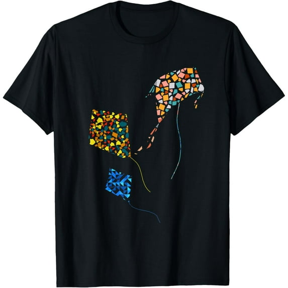 Exquisite and comfortable-Colorful Kite Flying | Abstract Flying Kite T-Shirt