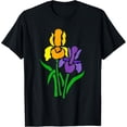 thumbnail image 1 of Exquisite and comfortable-Cool Colorful Iris Flowers Floral Abstract T-Shirt, 1 of 4
