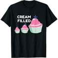 thumbnail image 1 of Exquisite and comfortable-Cream Filled T-Shirt For Cupcake Lover, 1 of 4
