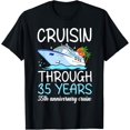 thumbnail image 1 of Exquisite and comfortable-Cruisin Through 35 Years 35th Wedding Anniversary Cruise T-Shirt, 1 of 4