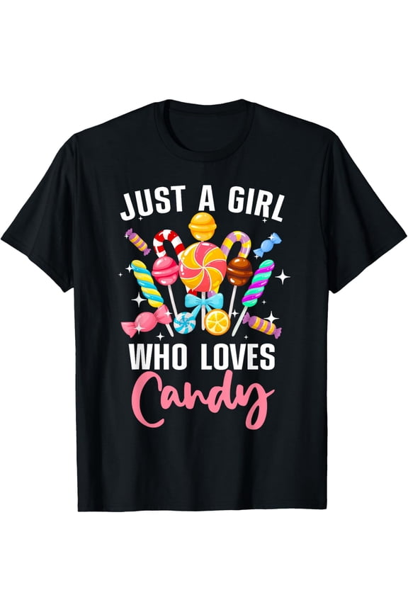 Exquisite and comfortable-Cute Candy Design For Women Girls Kids Sweets Candy Lover T-Shirt