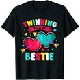 thumbnail image 1 of Exquisite and comfortable-Cute Friendship Twins Day Girls T-Shirt, Small, 1 of 4