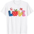thumbnail image 1 of Exquisite and comfortable-Cute Love Apple Funny Shirt Apple Lover For Kids Girls Women T-Shirt, 1 of 4