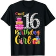 thumbnail image 1 of Exquisite and comfortable-Cute Pink Black "Sweet 16" Style I 16th Birthday Idea T-Shirt, 1 of 4