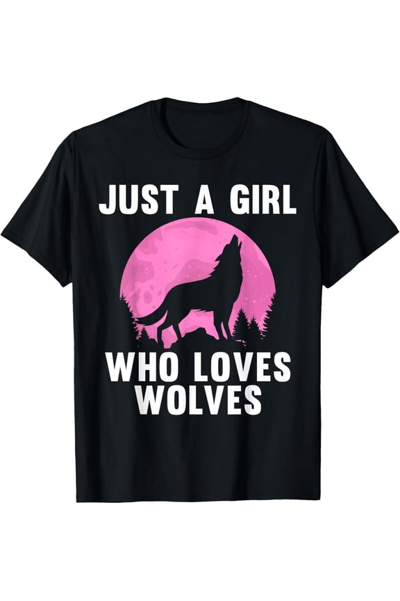 Exquisite and comfortable-Cute Wolf Art For Women Girls Howling Wolves Wolf Lover T-Shirt