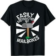 thumbnail image 1 of Exquisite and comfortable-Distracted By Mailboxes Postal Worker T-Shirt, 1 of 4