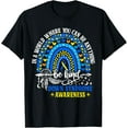 thumbnail image 1 of Exquisite and comfortable-Down Syndrome Awareness Be Kind Leopard Rainbow Trisomy 21 T-Shirt, 1 of 4
