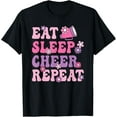 thumbnail image 1 of Exquisite and comfortable-Eat Sleep Cheer Repeat Cheerleader Cheerleading Women Girls T-Shirt, 1 of 4