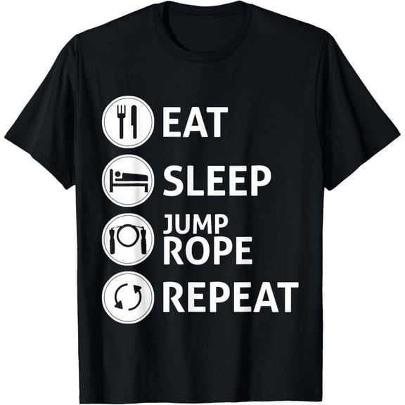 Exquisite and comfortable-Eat Sleep Jump Rope Repeat T-shirt